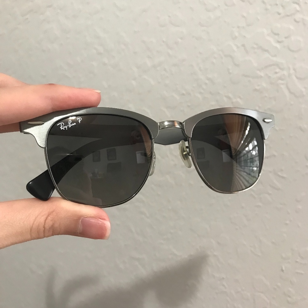 Ray Ban Clubmaster Aluminum Polarized